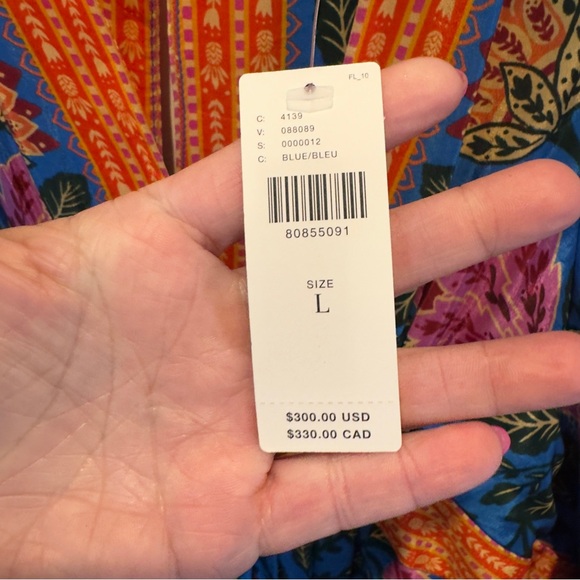 Farm Rio Pineapple Garden Kaftan Maxi Dress NWT Size L - Picture 10 of 10